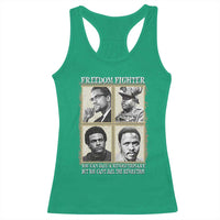 Freedom Fighters Heritage Racerback Tank Top Malcolm X Marcus Garvey Huey P Newton Steve Biko Revolution - Wonder Print Shop