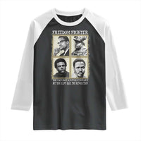 Freedom Fighters Heritage Raglan Shirt Malcolm X Marcus Garvey Huey P Newton Steve Biko Revolution - Wonder Print Shop