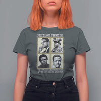 Freedom Fighters Heritage T Shirt For Women Malcolm X Marcus Garvey Huey P Newton Steve Biko Revolution - Wonder Print Shop