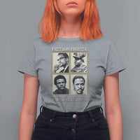 Freedom Fighters Heritage T Shirt For Women Malcolm X Marcus Garvey Huey P Newton Steve Biko Revolution - Wonder Print Shop