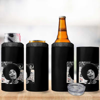 Angela Davis 4 in 1 Can Cooler Tumbler Raise Your Voice Revolutionary Power Liberation - Wonder Print Shop