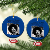 Angela Davis Ceramic Ornament Raise Your Voice Revolutionary Power Liberation - Wonder Print Shop