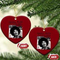 Angela Davis Ceramic Ornament Raise Your Voice Revolutionary Power Liberation - Wonder Print Shop