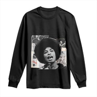 Angela Davis Long Sleeve Shirt Raise Your Voice Revolutionary Power Liberation - Wonder Print Shop