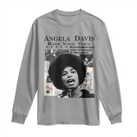 Angela Davis Long Sleeve Shirt Raise Your Voice Revolutionary Power Liberation - Wonder Print Shop