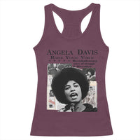 Angela Davis Racerback Tank Top Raise Your Voice Revolutionary Power Liberation - Wonder Print Shop
