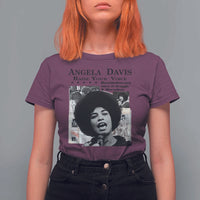 Angela Davis T Shirt For Women Raise Your Voice Revolutionary Power Liberation - Wonder Print Shop