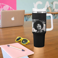 Angela Davis Tumbler With Handle Raise Your Voice Revolutionary Power Liberation - Wonder Print Shop