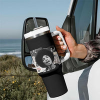 Angela Davis Tumbler With Handle Raise Your Voice Revolutionary Power Liberation - Wonder Print Shop