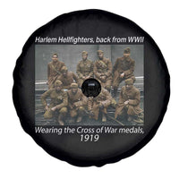 Harlem Hellfighters 1919 WWII Heroes Spare Tire Cover Cross of War Medal Tribute African American Black History - Wonder Print Shop