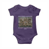 Harlem Hellfighters 1919 WWII Heroes Baby Onesie Cross of War Medal Tribute African American Black History - Wonder Print Shop