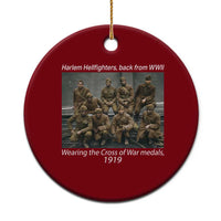 Harlem Hellfighters 1919 WWII Heroes Ceramic Ornament Cross of War Medal Tribute African American Black History - Wonder Print Shop