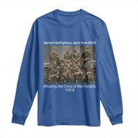 Harlem Hellfighters 1919 WWII Heroes Long Sleeve Shirt Cross of War Medal Tribute African American Black History - Wonder Print Shop