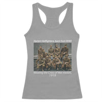 Harlem Hellfighters 1919 WWII Heroes Racerback Tank Top Cross of War Medal Tribute African American Black History - Wonder Print Shop