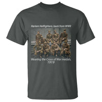 Harlem Hellfighters 1919 WWII Heroes T Shirt Cross of War Medal Tribute African American Black History - Wonder Print Shop