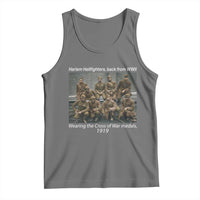 Harlem Hellfighters 1919 WWII Heroes Tank Top Cross of War Medal Tribute African American Black History - Wonder Print Shop