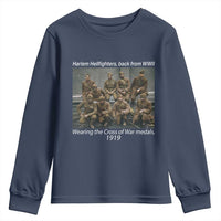 Harlem Hellfighters 1919 WWII Heroes Youth Sweatshirt Cross of War Medal Tribute African American Black History - Wonder Print Shop