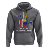Colombian American Hoodie Yes I'm Both Of Them Flags Hand - Wonder Print Shop