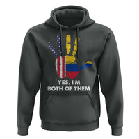 Colombian American Hoodie Yes I'm Both Of Them Flags Hand - Wonder Print Shop
