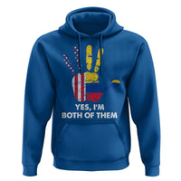 Colombian American Hoodie Yes I'm Both Of Them Flags Hand - Wonder Print Shop