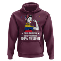 Colombian American Hoodie 50% American 50% Colombian 100% Awesome Messy Bun - Wonder Print Shop