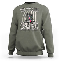 Female Veteran Sweatshirt There Was A Woman Who Served In The Military Combat Boots Dog Tags - Wonder Print Shop