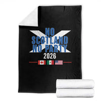No Scotland No Party 2026 Saltire Flag Throw Blanket Game Day Soccer Fans Football Tournament