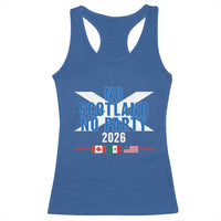No Scotland No Party 2026 Saltire Flag Racerback Tank Top Game Day Soccer Fans Football Tournament