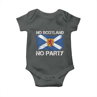 No Scotland No Party Saltire Flag Lion Rampant Crest Baby Onesie Game Day Soccer Fans Football Tournament