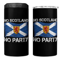 No Scotland No Party Saltire Flag Lion Rampant Crest 4 in 1 Can Cooler Tumbler Game Day Soccer Fans Football Tournament