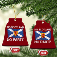 No Scotland No Party Saltire Flag Lion Rampant Crest Ceramic Ornament Game Day Soccer Fans Football Tournament