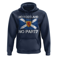 No Scotland No Party Saltire Flag Lion Rampant Crest Hoodie Game Day Soccer Fans Football Tournament