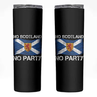 No Scotland No Party Saltire Flag Lion Rampant Crest Skinny Tumbler Game Day Soccer Fans Football Tournament