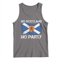 No Scotland No Party Saltire Flag Lion Rampant Crest Tank Top Game Day Soccer Fans Football Tournament