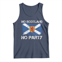 No Scotland No Party Saltire Flag Lion Rampant Crest Tank Top Game Day Soccer Fans Football Tournament
