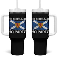 No Scotland No Party Saltire Flag Lion Rampant Crest Tumbler With Handle Game Day Soccer Fans Football Tournament