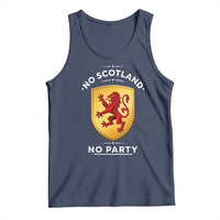 No Scotland No Party Gold Heraldic Shield Red Lion Rampant Tank Top Game Day Soccer Fans Football Tournament