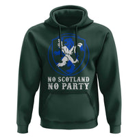 No Scotland No Party Distressed Shield Saltire Cross Hoodie Vintage Football Fans Game Day