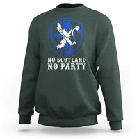 No Scotland No Party Distressed Shield Saltire Cross Sweatshirt Vintage Football Fans Game Day