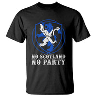No Scotland No Party Distressed Shield Saltire Cross T Shirt Vintage Football Fans Game Day
