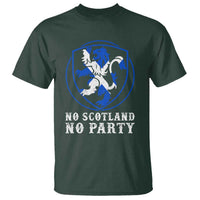No Scotland No Party Distressed Shield Saltire Cross T Shirt Vintage Football Fans Game Day
