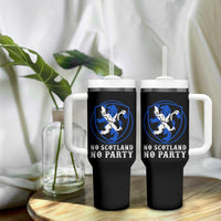 No Scotland No Party Distressed Shield Saltire Cross Tumbler With Handle Vintage Football Fans Game Day