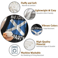 Nae Scotland Nae Party Saltire Flag Throw Blanket Vintage Scottish Accent Soccer Fans Football Tournament