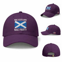 Nae Scotland Nae Party Saltire Flag Baseball Cap Vintage Scottish Accent Soccer Fans Football Tournament
