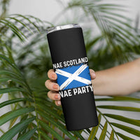 Nae Scotland Nae Party Saltire Flag Skinny Tumbler Vintage Scottish Accent Soccer Fans Football Tournament