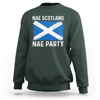 Nae Scotland Nae Party Saltire Flag Sweatshirt Vintage Scottish Accent Soccer Fans Football Tournament