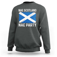 Nae Scotland Nae Party Saltire Flag Sweatshirt Vintage Scottish Accent Soccer Fans Football Tournament