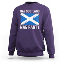Nae Scotland Nae Party Saltire Flag Sweatshirt Vintage Scottish Accent Soccer Fans Football Tournament