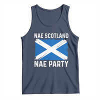 Nae Scotland Nae Party Saltire Flag Tank Top Vintage Scottish Accent Soccer Fans Football Tournament