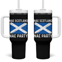 Nae Scotland Nae Party Saltire Flag Tumbler With Handle Vintage Scottish Accent Soccer Fans Football Tournament